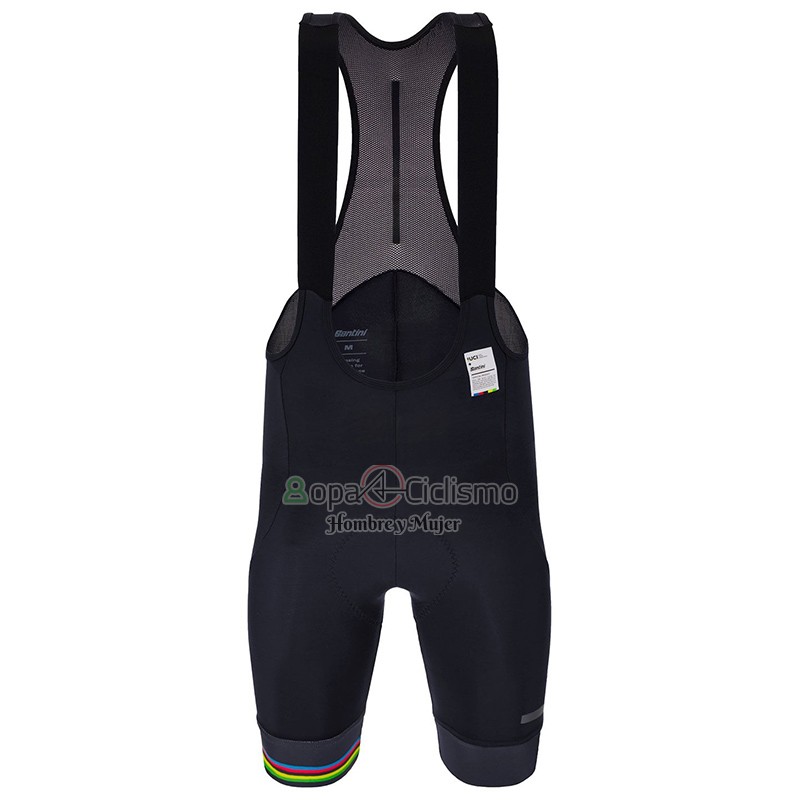 Uci Mondo Campione Ropa Ciclismo Culotte Corto 2023 Hombre Mangas Cortas Rainbow